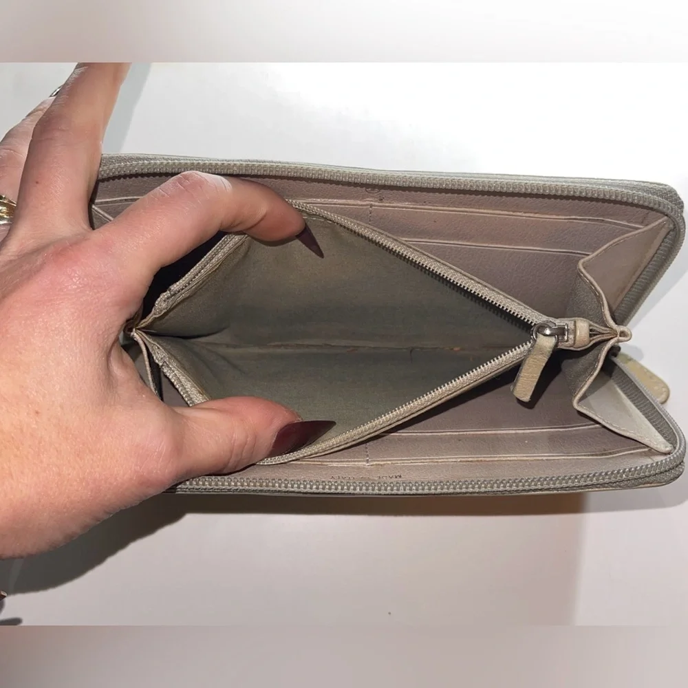 Chanel Long Zip Around Zippy Wallet CC Jacket Motif Leather Champagne Gold RARE - Picture 10 of 17